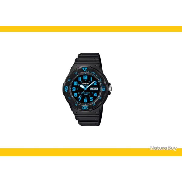 Montre de Plong�e Analogique Casio (Noir/Cyan) Nage, Chasse, P�che, Randonn�e