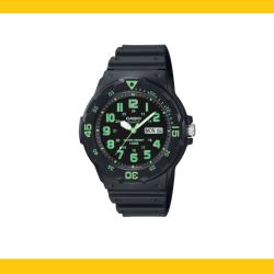 Montre de Plong&eacute;e Analogique Casio (Noir/Vert) Nage, Chasse, P&ecirc;che, Randonn&eacute;e