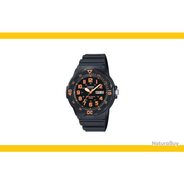 Montre de Plong�e Analogique Casio (Noir/Orange) Nage, Chasse, P�che, Randonn�e