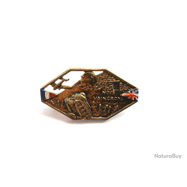 France 1939/40 - FR470410a Broche patriotique NOUS VAINCRONS (dor�)