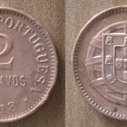 Portugal 2 Centavos 1918 Piece Escudos Embleme Europe Centavo Escudo