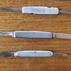 Trois anciens couteaux pliants