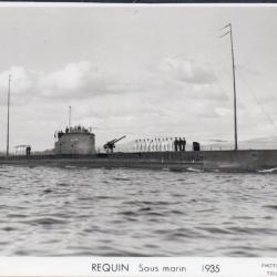 Carte Postale Sous-marin Requin 1935 -N&deg;8200