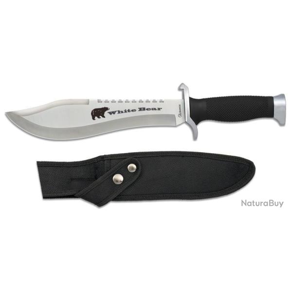 Couteau survie white bear longueur totale 32.50 cm avec �tui 4568d