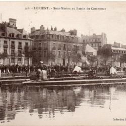 Carte Postale Lorient Sous-Marins au Bassin du Commerce -N&deg;8202