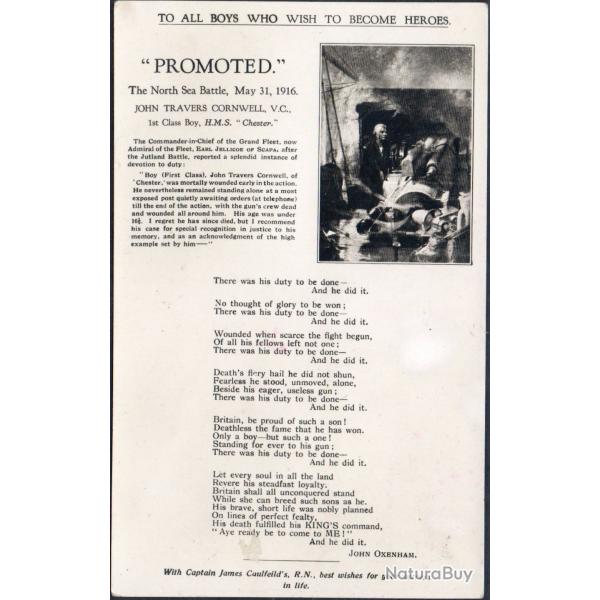 Carte postale "TO ALL BOYS WHO WISH TO BECOME HEROES" -N�8202