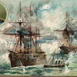 Carte publicitaire ancienne - Bombardement d'Alexandrie, 1882 -N&deg;8206