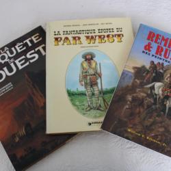 Lot 3 albums conquete de l'ouest, far west, indiens, pionniers, colons, cow-boys