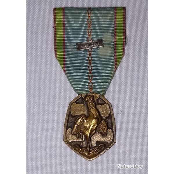 M�daille comm�morative guerre 39/45 Manche WW2