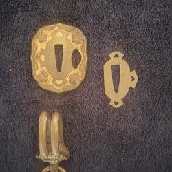 Garniture  sabre  tsuba shin  gunto arm&eacute;e de terre imp&eacute;riale japonaise