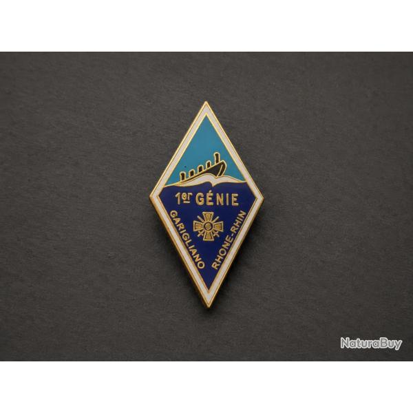 Insigne militaire 1er G�nie Garigliano Rh�ne-Rhin Arthus Bertrand - militaria