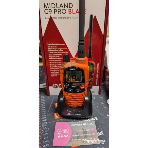 MIDLAND G9 PRO ORANGE version export 5W boost� Armurerie NEA