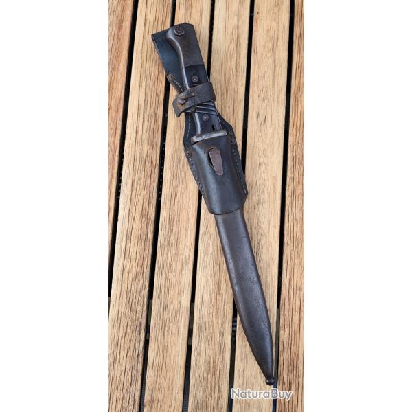 Ba�onnette mauser K98 monomatricule et porte ba�onnette ww2