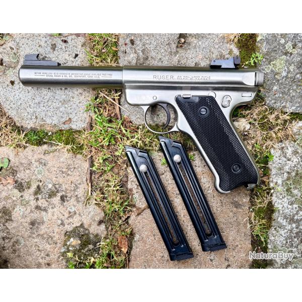 PISTOLET RUGER TARGET MARCK 2 CALIBRE 22 LR INOX