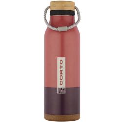 Gourde isotherme Corto Thermo 700 ml terracotta avec bouchon bambou