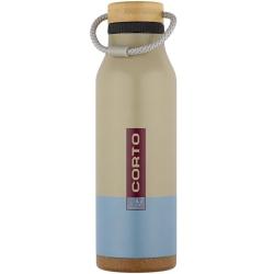 Gourde isotherme Corto Thermo 700 ml argile avec bouchon bambou