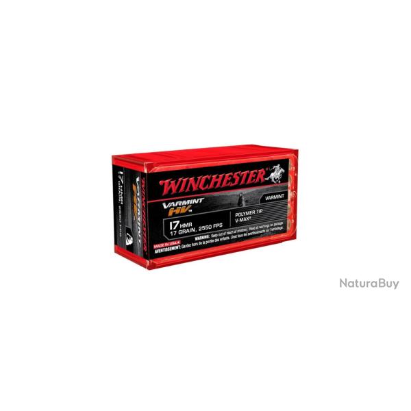 Munitions Winchester 17 HMR  VARMINT HV x50