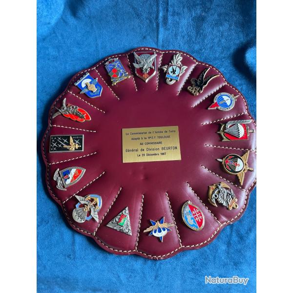 Coussin de 16 insignes militaires 11�me D.P Toulouse