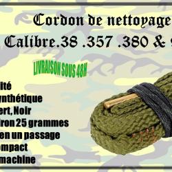 Cordon de nettoyage pour calibre .38 / .357 / .380 / 9mm