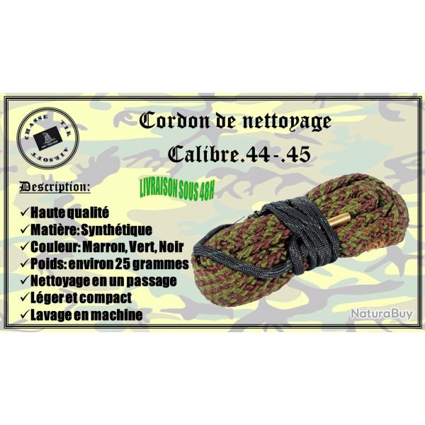 Cordon de nettoyage pour calibre .44 / .45