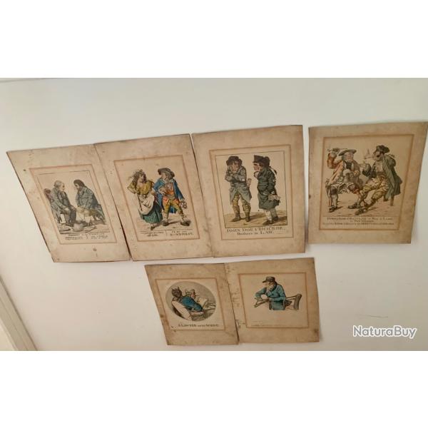 Robert DIGHTON (1752-1814) 6  GRAVURES CARICATURES Sociales - Politiques