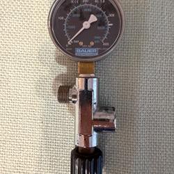 Manom&egrave;tre BAUER KOMPRESSOREN 0-400 bar avec valve PN200/300