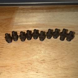LOT DE 10 CHEMINEES REVOLVER OU PISTOLET POUDRE NOIRE NEUVES DE STOCK ANCIENNES