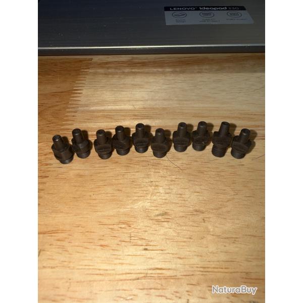 LOT DE 10 CHEMINEES REVOLVER OU PISTOLET POUDRE NOIRE NEUVES DE STOCK ANCIENNES