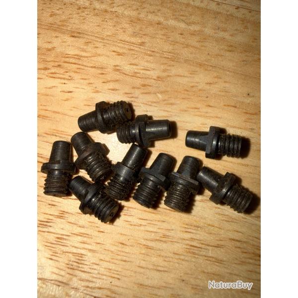 LOT DE 10 CHEMINEES REVOLVER OU PISTOLET POUDRE NOIRE NEUVES DE STOCK ANCIENNES (2)