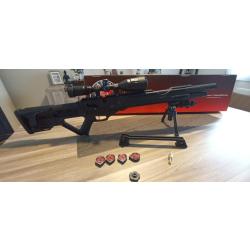 Carabine Hatsan PCP invader calibre 5,5 avec 4 chargeurs