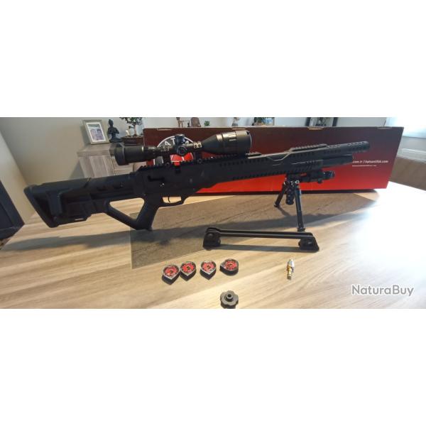 Carabine Hatsan PCP invader calibre 5,5 avec 4 chargeurs