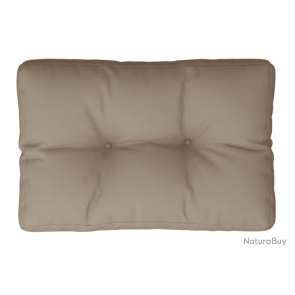 Coussin palette tissu polyester Taupe 50x40x12 cm imperm�able moelleux