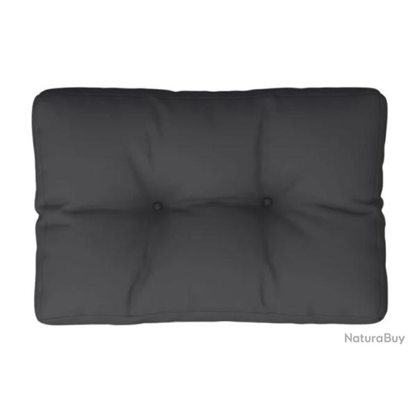 Coussin palette tissu polyester noir 50x40x12 cm imperm�able moelleux