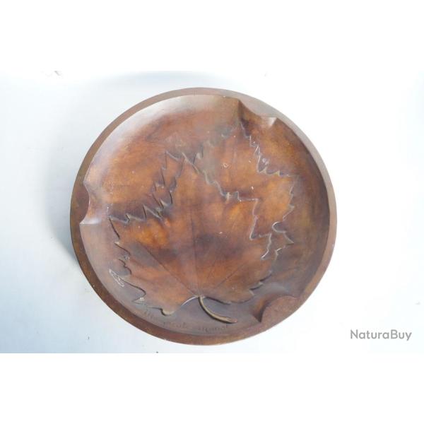 Plat terre cuite Feuille Marguerite Monot Lyon