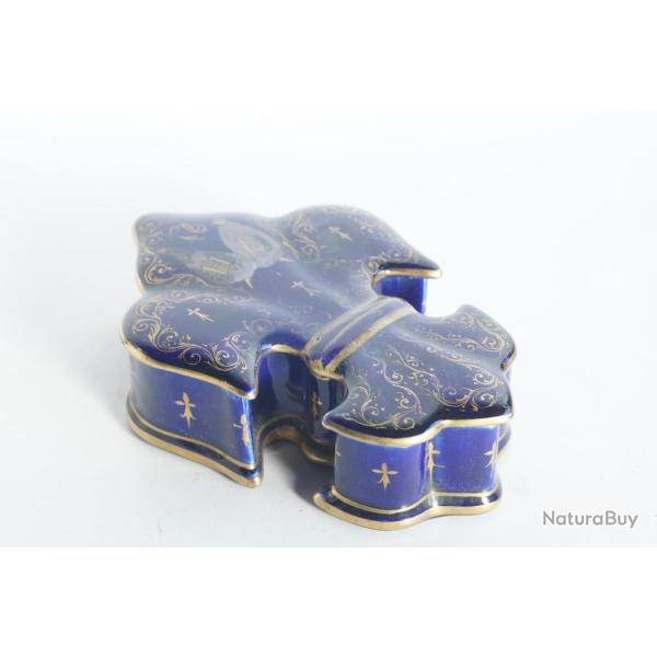 Boite porcelaine Fleur de Lys