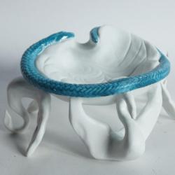 SALVADOR DALI Sculpture porcelaine Air India Cygne &Eacute;l&eacute;phant