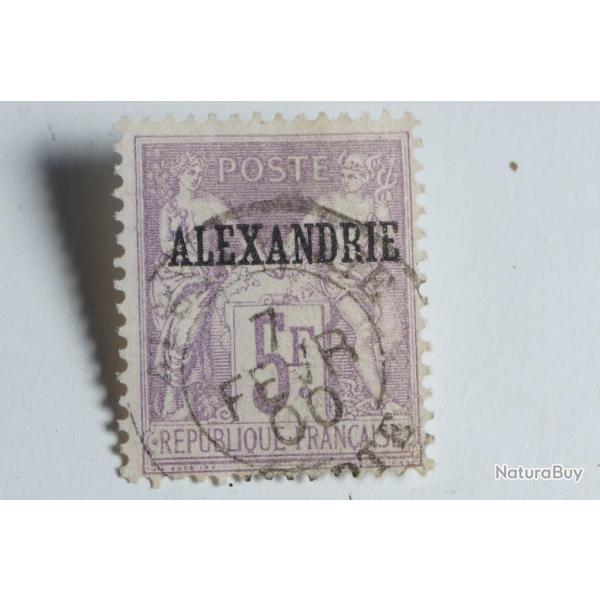 Timbre Alexandrie 1899 type sage surcharg�s oblit�r�