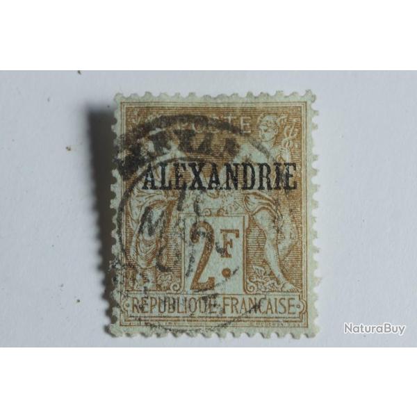 Timbre Alexandrie 1899 type sage surcharg�s oblit�r�