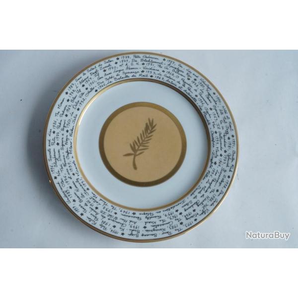 Assiette 50e Festival de Cannes Hilton McConnico porcelaine Limoges