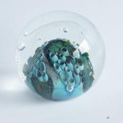 Presse-papier sulfure Josh SIMPSON verre souffl&eacute; 1991