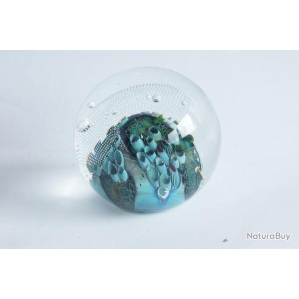 Presse-papier sulfure Josh SIMPSON verre souffl� 1991