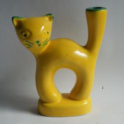 Bougeoir c&eacute;ramique Chat Les Grottes Dieulefit