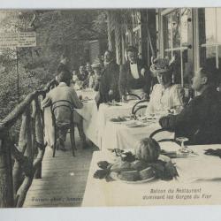 CPA Balcon du Restaurant dominant les Gorges du Fier