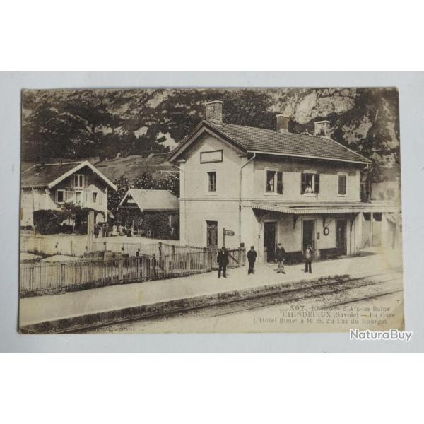 CPA Savoie Chindrieux La Gare H�tel Bimet