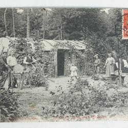 CPA Essonne For&ecirc;t de Verri&egrave;res le Buisson Cabane de B&ucirc;cheron