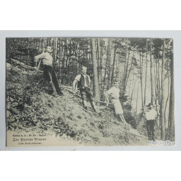 CPA Hautes-Vosges Les schlitteurs