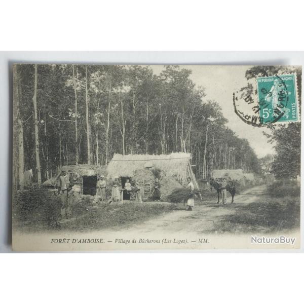 CPA Indre-et-Loire For�t d'Amboise Village de B�cherons Les loges