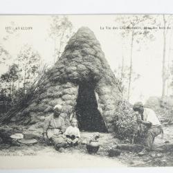 CPA Yonne Avallon La vie des Charbonniers bois Morvan