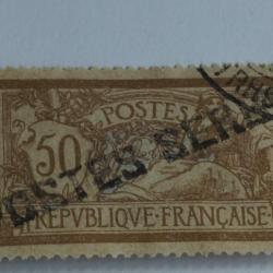 Bande Timbres se tenant France Poste Serbes &agrave; Corfou 1918 oblit&eacute;r&eacute;