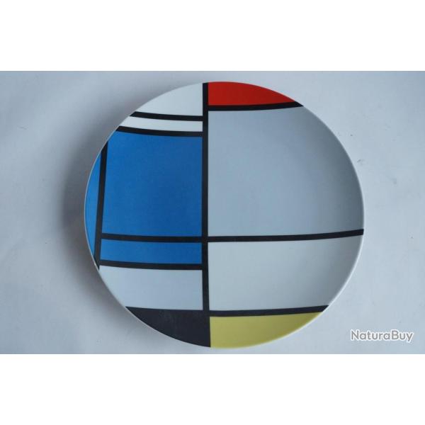 Plat porcelaine Piet MONDRIAN Artes Magnus �dition limit�e